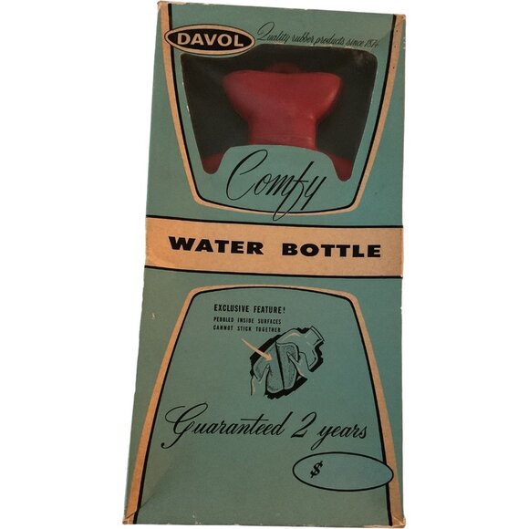 Davol Comfy Red Rubber Water Bottle - Picture 1 of 8